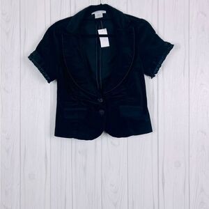 NWT Charlotte Russe Jacket Suede Black Size L